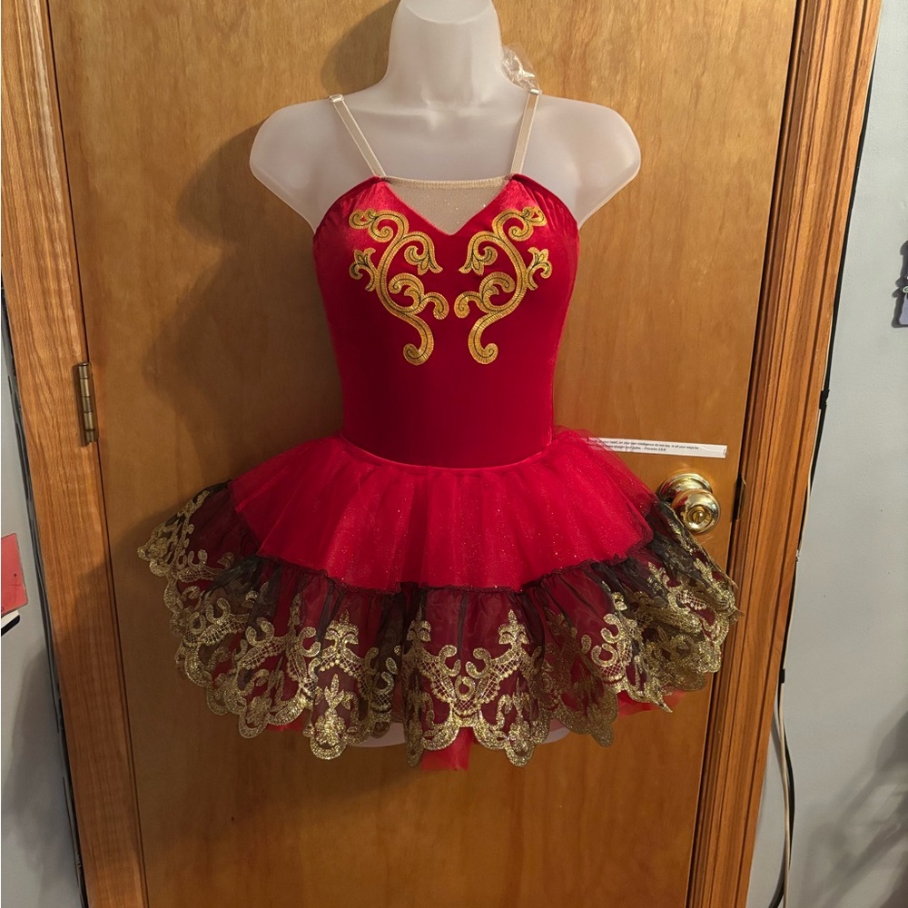 Dansco Red and Gold Ballet Costume